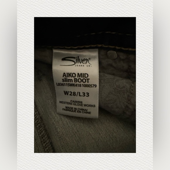 Silver Jeans Aiko Mid Slim Bootcut Jeans - W28/L33 - Picture 7 of 7